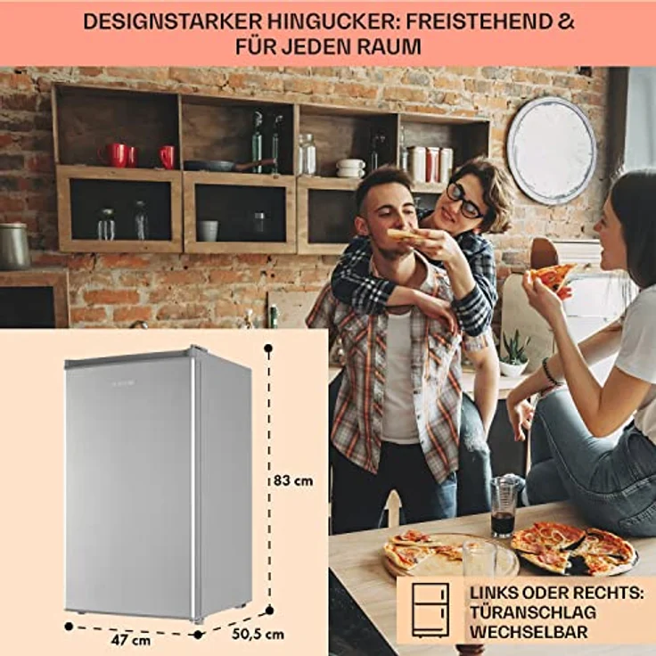 Klarstein Mini Gefrierschrank 64L, Freistehend, leise, mit Eiswürfelform und Eisschaber, effizient und kompakt – Bild 5