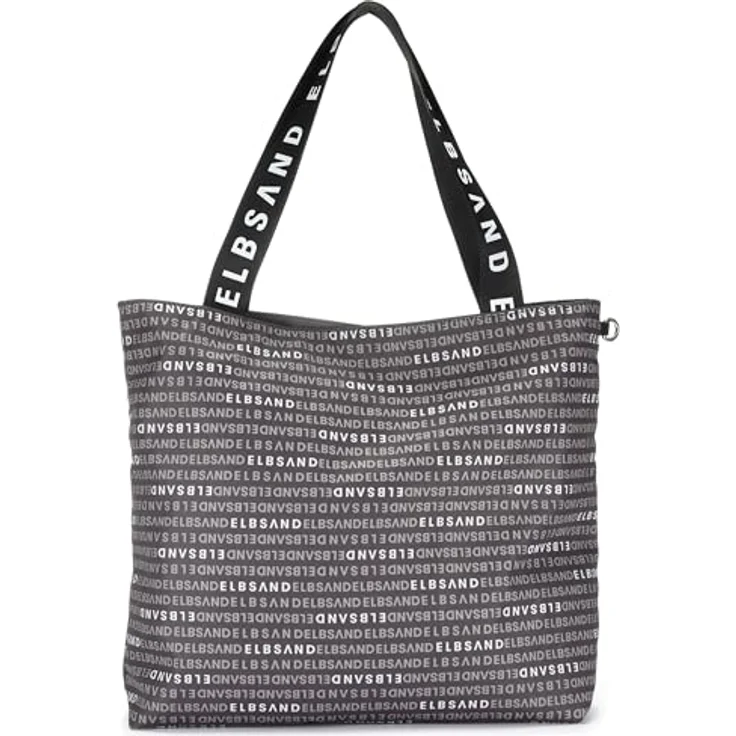 Elbsand Shopper Strandtasche XXL, vegane Handtasche mit Allover-Logoprint und herausnehmbarer Innentasche – Bild 1