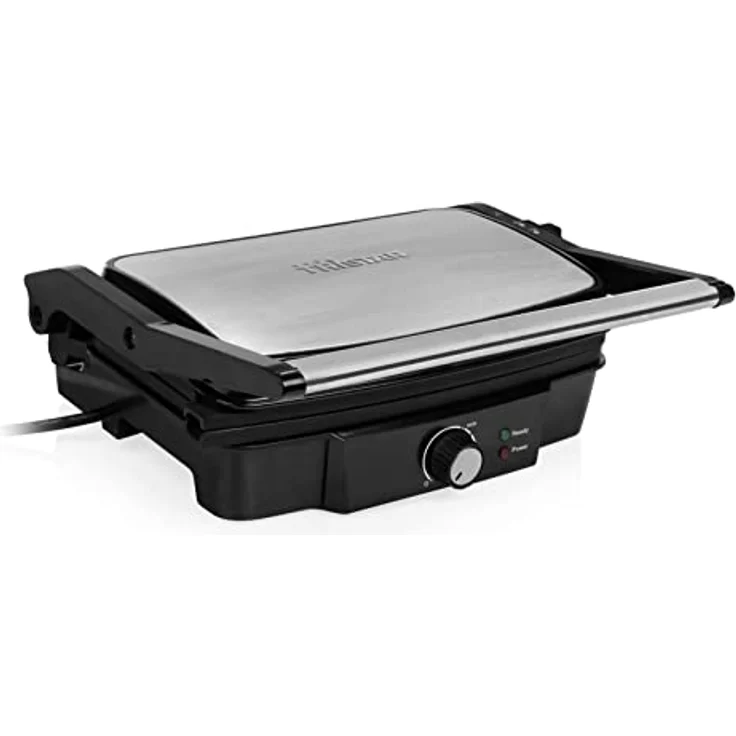 Tristar Kontaktgrill mit 180° Öffnung und Einer Bratfläche von 28 x 17 cm-auch als Tischgrill nutzbar, 1500 Watt, GR-2852, schwarz – Bild 2
