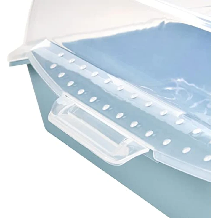 keeeper Party-Butler mit Kuchenplatte für Sandwich, Kuchen und Muffins, BPA-freier Kunststoff, 45 x 35 x 11 cm, Marco, Nordic Blue – Bild 5