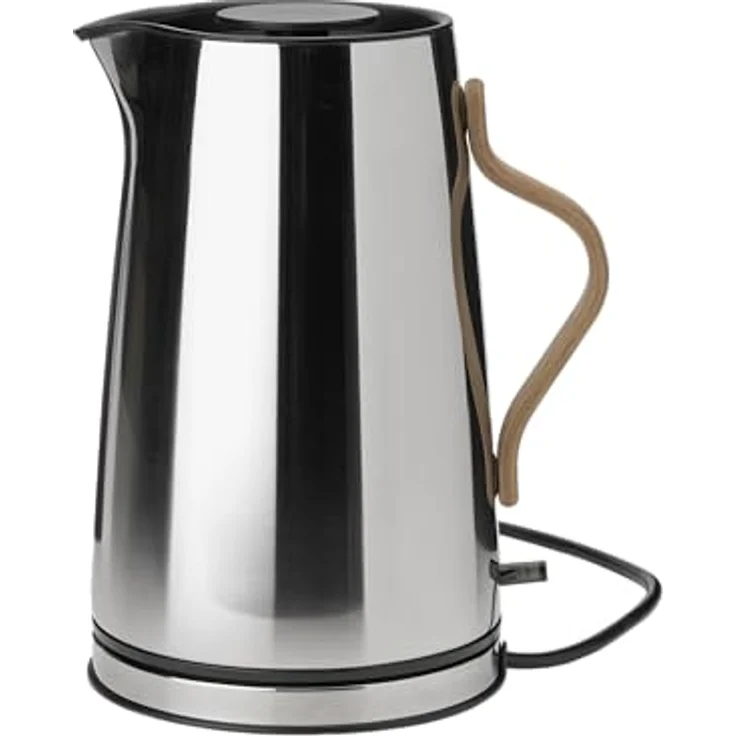 Stelton Wasserkocher Emma, Elektrischer Kocher mit Buchenholzgriff, 1,2 Liter, Trockenkoch-sicher, skandinavisches Design, EU-Stecker – Bild 1