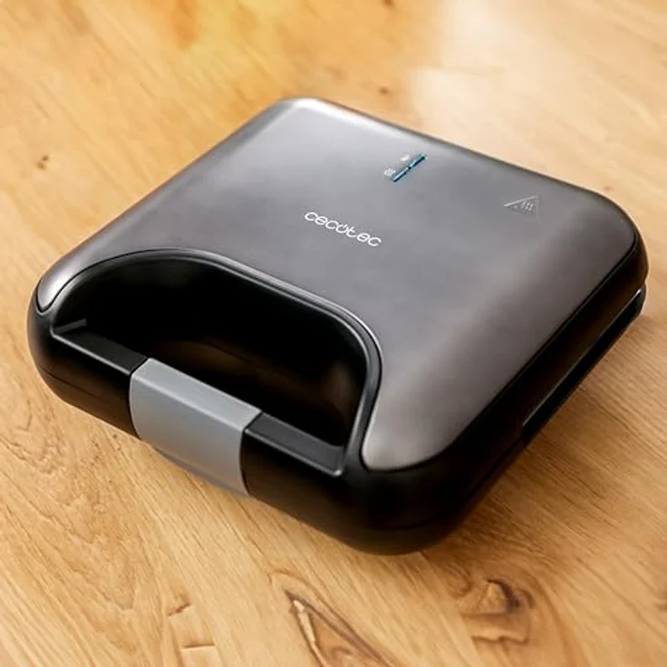 Cecotec Sandwichmaker Rock’nToast Combo, 3-in-1 mit RockStone-Beschichtung, Edelstahl, 800 W, 3 Platten für Sandwiches und Grillen – Bild 4