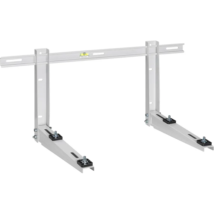 InLine Halterung für Split-Klimaanlage, hochbelastbare Stahlkonstruktion mit verstellbarer Breite, bis 140 kg, Weiss