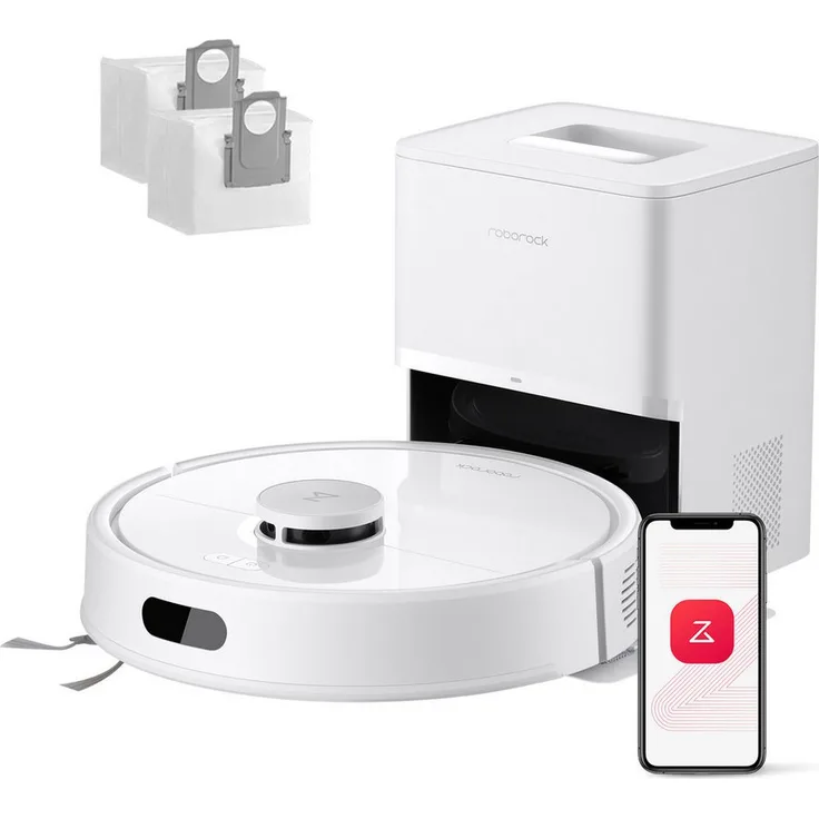 Roborock Saugroboter Q7 L5 Series, 8000 Pa Saugkraft, Dual Anti-Tangle System, Präzise LiDAR-Navigation, App-Steuerung, Auto-Entleerungsstation