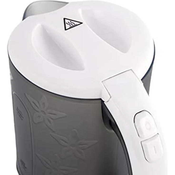 Adler Wasserkocher AD 1268 0,6 L Kunststoff Reisewasserkocher Blümchenmuster 600 W weiß – Bild 3