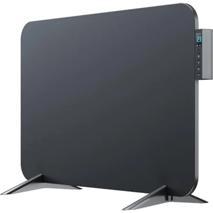 BR Bringer Metall Infrarotheizung 450 Watt mit Smart Thermostat und Fernbedienung, WIFI und App, Energiesparend - Deutsche Qualitätsmarke (schwarz)