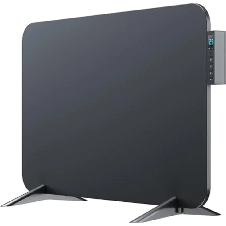 BR Bringer Metall Infrarotheizung 450 Watt mit Smart Thermostat und Fernbedienung, WIFI und App, Energiesparend - Deutsche Qualitätsmarke (schwarz) – Bild 1