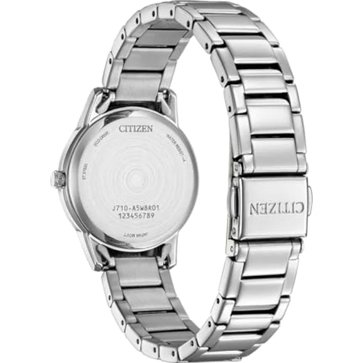 Citizen Damenuhr Eco-Drive Solar mit Edelstahl Gliederband Silberfarben/Hellblau FE1241-71L – Bild 4