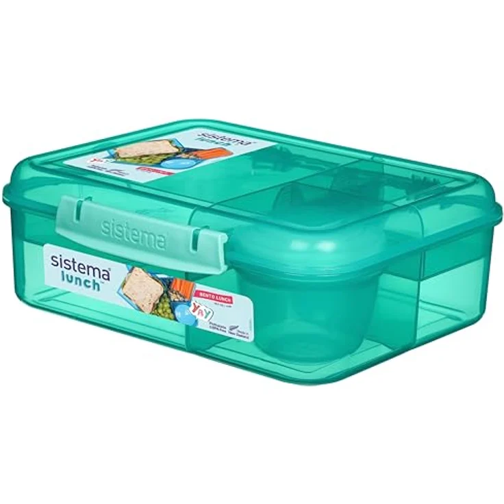 Sistema Bento Lunch Box mit Obst-Joghurt Topf, mehrfarbig, 1,65 Liter (farbig sortiert) – Bild 5
