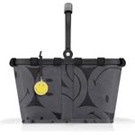 REISENTHEL® carrybag XS Einkauskorb, wasserabweisend mit Smiley-Design in Grau, 15L, stabiler Aluminiumrahmen, 26 x 51 x 30,5 cm