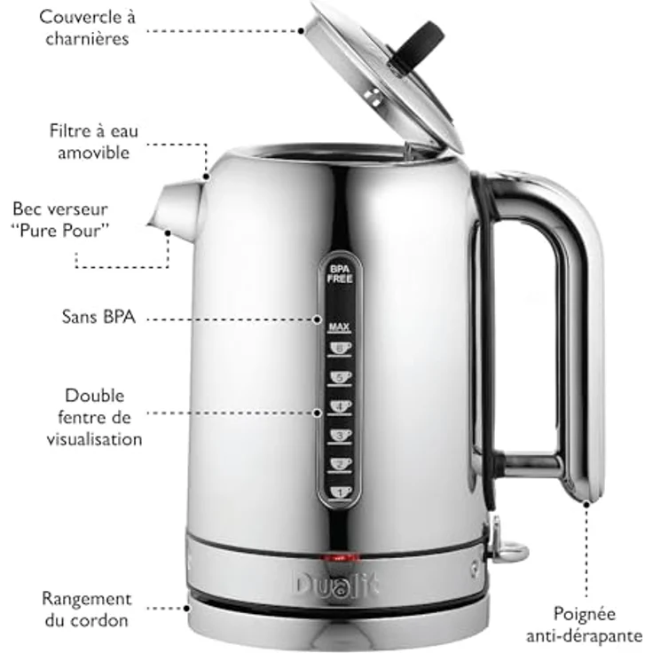 Dualit 72835 Classic Wasserkocher, 1,7 L, chrom – Bild 5