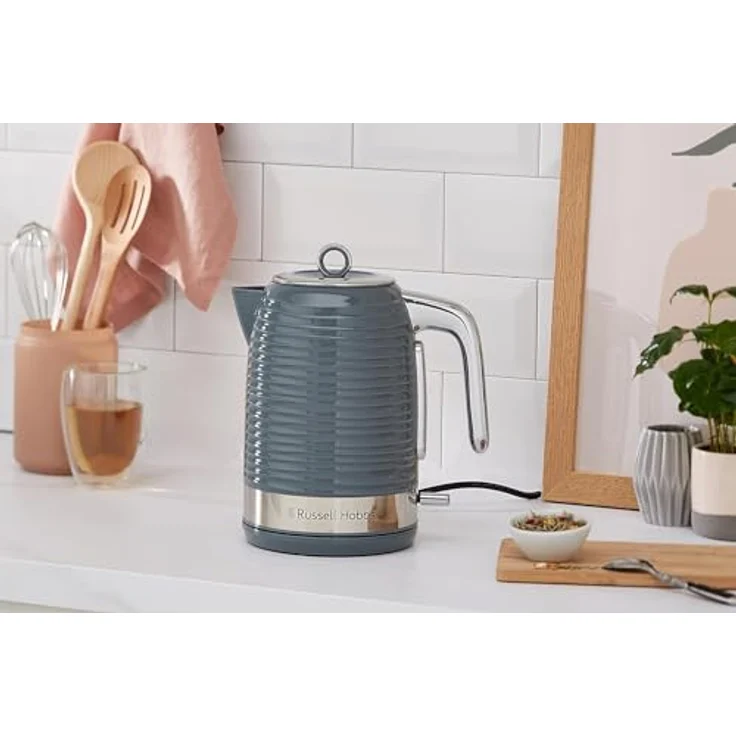 Russell Hobbs Wasserkocher Inspire grau, 1,7l, 2400W, Schnellkochfunktion, optimierte Ausgusstülle, herausnehmbarer Kalkfilter, Wasserstandsanzeige, Teekocher 24363-70 [Amazon Exklusiv] – Bild 2