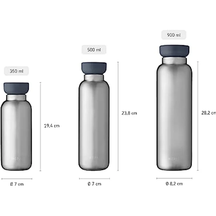 Mepal thermoflasche ellipse 500 ml - titanium  – Bild 8
