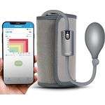 Pulox by Viatom AirBP Blutdruckmessgerät Oberarm mit Bluetooth und iOS Android App Messung für Zuhause und unterwegs mit 22-42cm großer Manschette