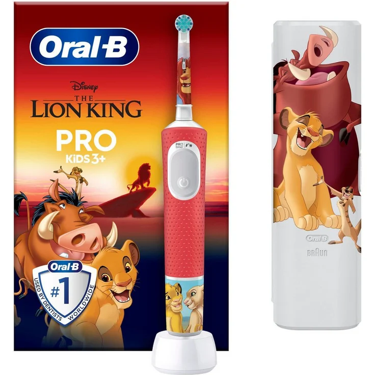 Oral-B Elektrische Kinderzahnbürste Pro Kids König der Löwen, Sensitiv+ Modus, extra weiche Borsten – Bild 1