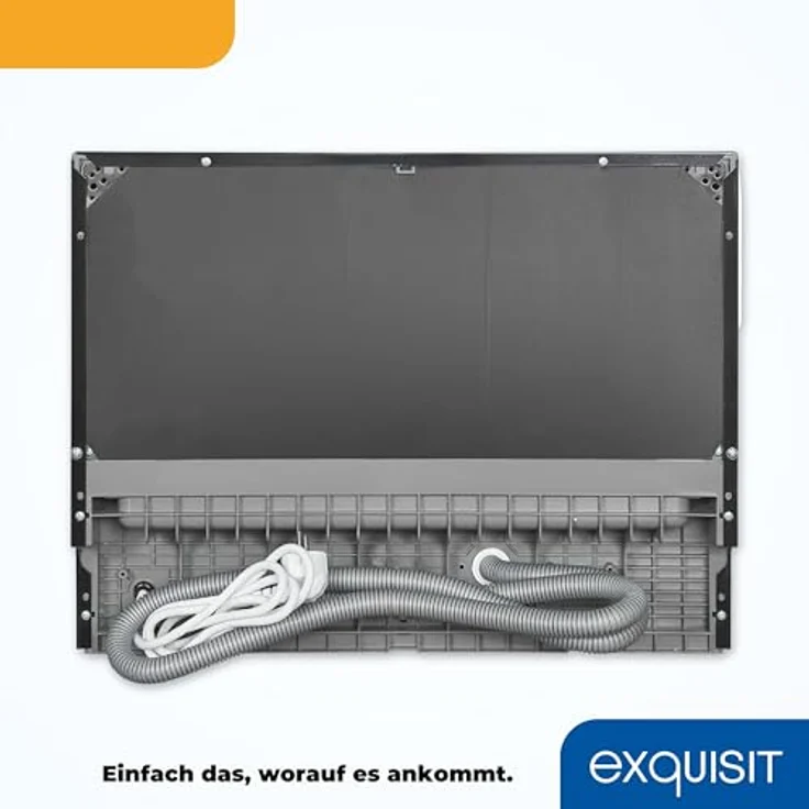 Exquisit GSP5206-030D, Geschirrspüler 55 cm, 6 Maßgedecke, Restlaufanzeige, schwarz, Standgerät – Bild 4