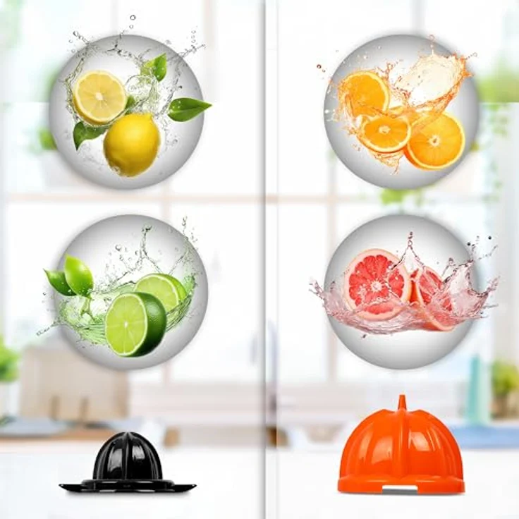 Duronic JE304 Saftpresse elektrisch 300W, Zitronenpresse 400ml, Zitruspresse 2 Kegel, hohe Saftgewinnung, Edelstahl Fruchtpresse mit Sieb, Citrus juicer - Orangensaftpresse – Bild 3