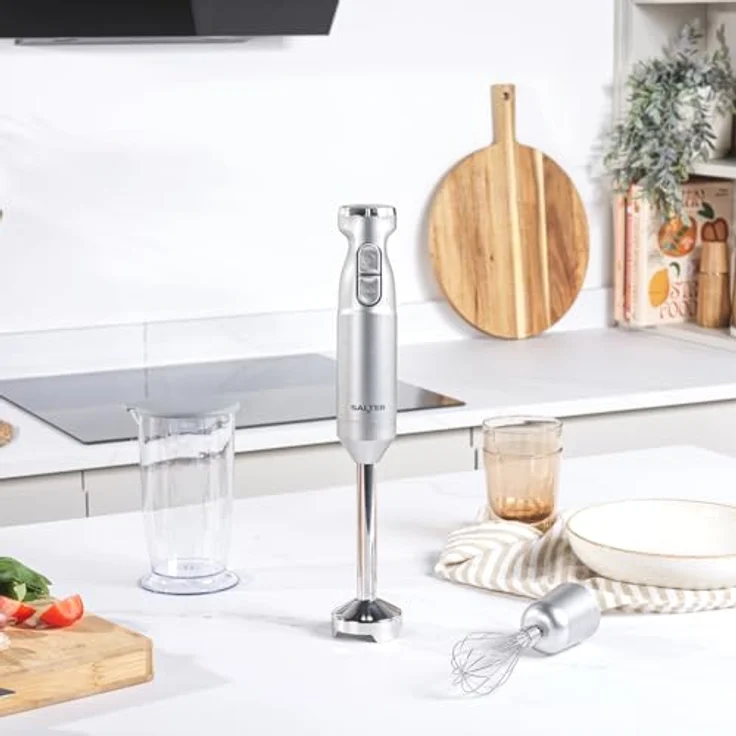 Salter EK4587MMSVDE Aspen Blend and Whisk Pro, Stabmixer und elektrischer Schneebesen, mit Edelstahlgehäuse und variablen Geschwindigkeitseinstellungen, Silber – Bild 4