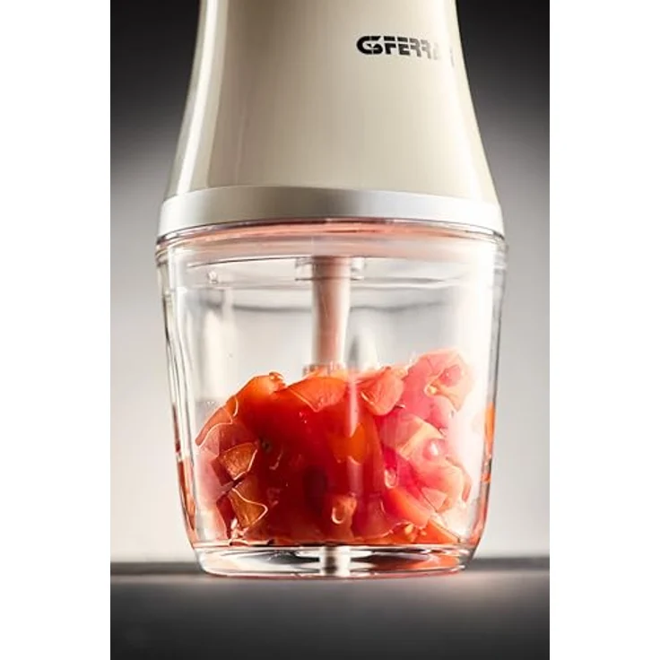 G3 Ferrari G20163 Zerkleinerer Vetromix, 500 W, 500 ml, Glasbecher, Pulsebetrieb, Edelstahlklingen, weiß – Bild 3