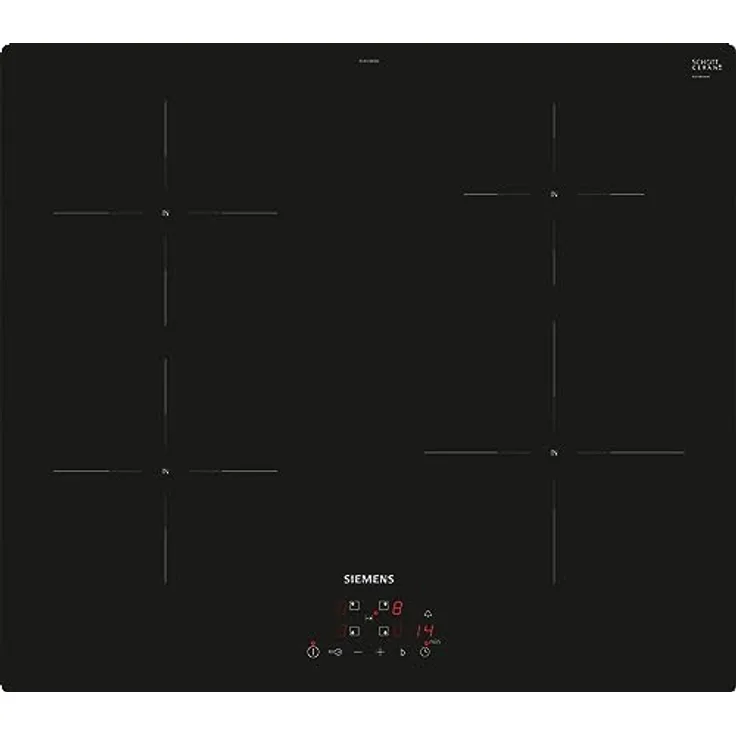 Siemens EU611BEB6E iQ100, Induktionskochfeld, 60 cm, Schwarz, Rahmenlos aufliegend, TouchControl, powerBoost, powerInduktion - schneller, sauberer und sicherer kochen