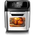 Arendo - Heißluftfritteuse 12 Liter - Multifunktions Mini Backofen - Air Fryer Fritteuse Drehgrill Dörrautomat - Umluft - Pizza Hähnchen Pommes - Edelstahl Applikationen - BPA frei