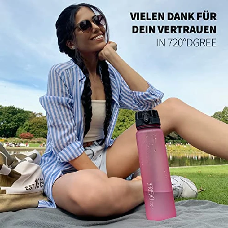 Trinkflasche Wasserflasche Fruchteinsatz 0,65L - BPA-Frei uberBottle 720 DGREE rose – Bild 4