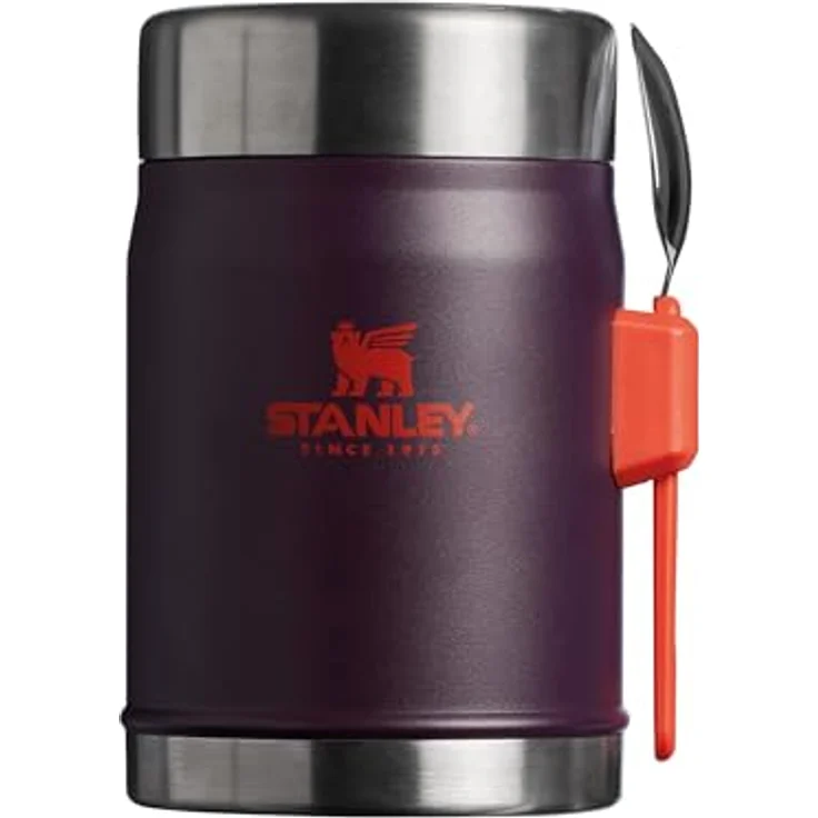 Stanley 1913 Legendary Food Jar + Spork, 0,4 Liter, doppelwandige Edelstahl-Vakuumisolierung, auslaufsicher, violett – Bild 1