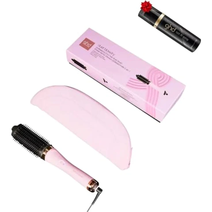 ghd duet blowdry Limited Edition Hair Dryer Brush, 2-in-1 Warmluftbürste in Pink-Sorbet mit Hitzeschutz-Etui und Reinigungsbürste – Bild 1