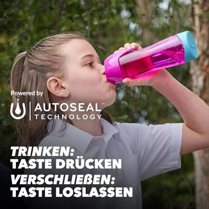 Contigo Trinkflasche Swish Autoseal große BPA-freie Kunststoff Wasserflasche, auslaufsicher, für Sport, Fahrrad, Joggen, Wandern, 500 ml, Magenta – Bild 3
