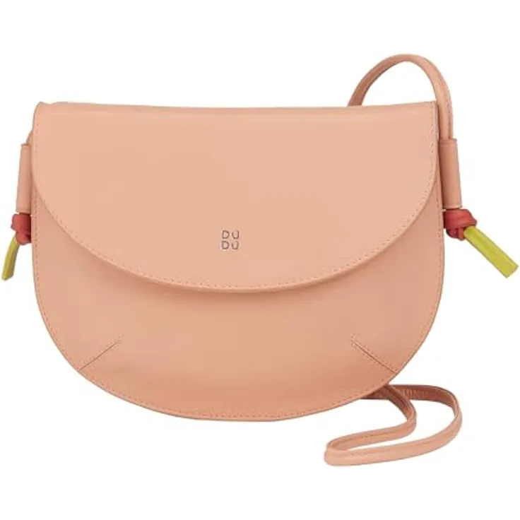DuDu Skye Umhängetasche aus 100% Leder, 21 cm, flamingo pink