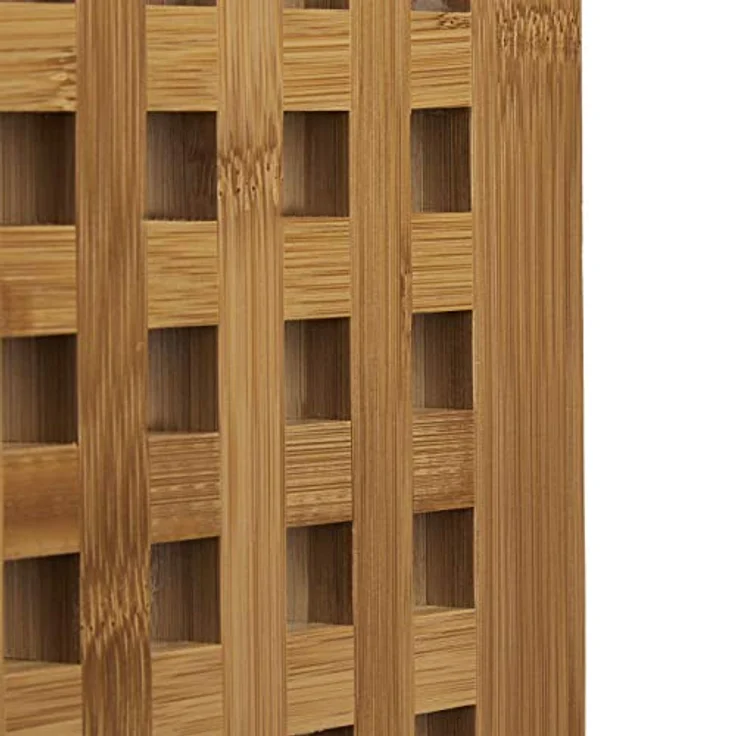 Relaxdays Untersetzer 2er Set quadratisch Bambus, Topfuntersetzer aus Holz für Töpfe, Pfannen, Teller, abwischbar, HBT ca. 4 x 20 x 20 cm, natur – Bild 4