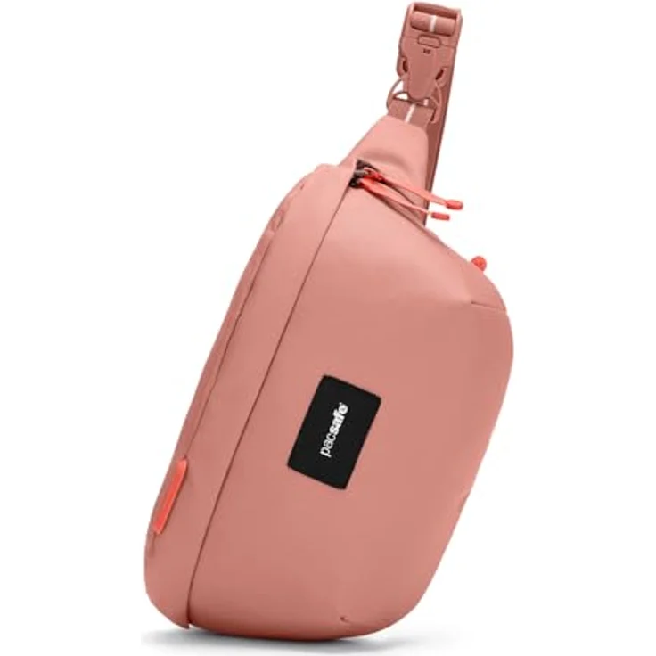 Pacsafe Sling Pack, Umhängetasche mit RFID-Blocker und Schnittschutz, 2,5 l Volumen, Rose – Bild 1