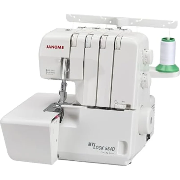 Janome My Lock 554D Sailing Line, Overlock-Nähmaschine mit 2-, 3- und 4-Faden-Optionen, farbcodierter Einfädelung und 8-Segment Transporteur – Bild 3