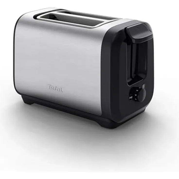 Tefal Subito TT5S1DE0 Doppelschlitz-Toaster, Brötchenwärmer, 7 Bräunungsstufen, energiesparend, Edelstahl/Schwarz