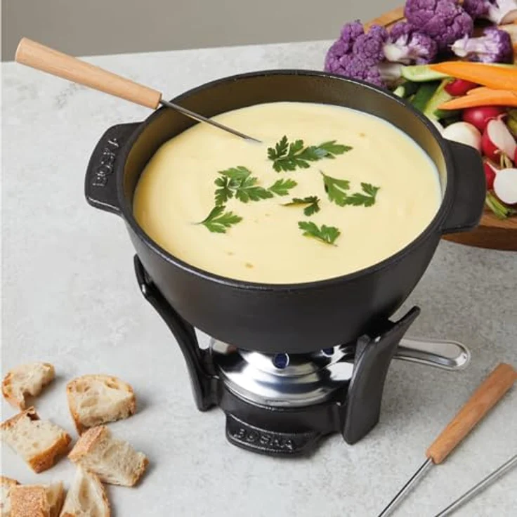 BOSKA Fondue Set Party Pro 1.1L - Fondue Set aus langlebigem Gusseisen, geeignet für diverse Herdarten, inkl. 4 Fonduegabeln – Bild 2