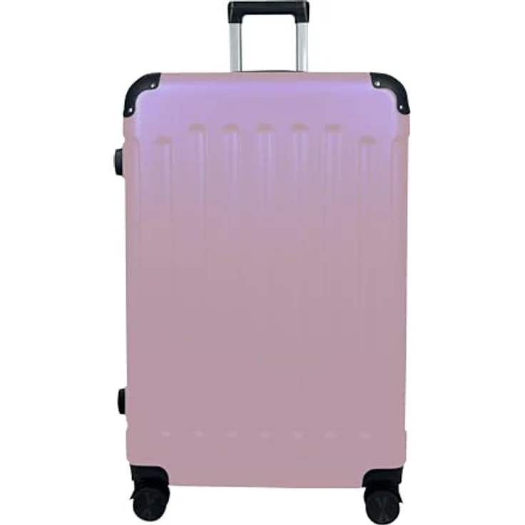 MTB Koffer Reisekoffer ABS Trolley 4 Zwillingsrollen M/L/XL Set, flexibles Hartschalenmaterial, 360° Rollen-System, SILIKONPOLSTERUNG, stapelbare Größen, Schwarz – Bild 3