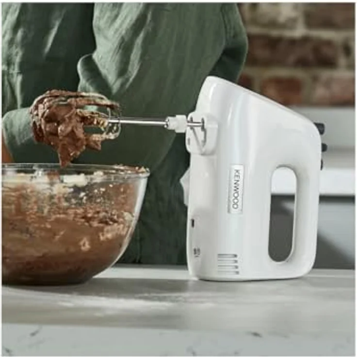 Kenwood HMP30.A0WH Chefette Stabmixer, 450 W, 5 Geschwindigkeitsstufen + Turbo, Schneebesen und Knethaken, weiß – Bild 3