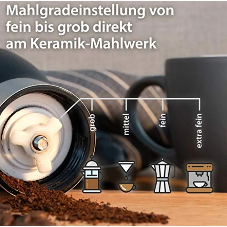 ADE KG2000 Kaffeemühle Schwarz, Grau – Bild 4
