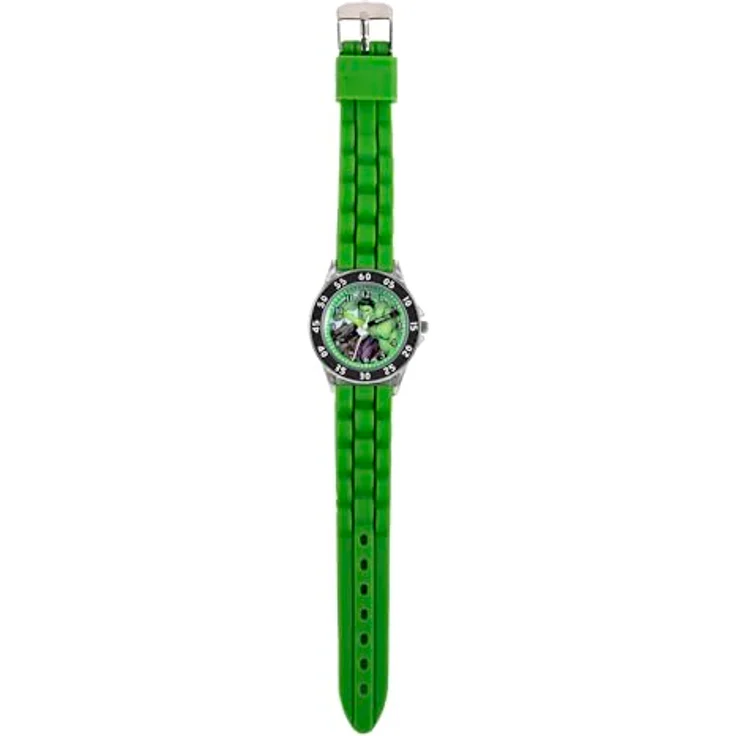 AVENGERS Uhr AVG9032, Hulk-Zifferblatt mit grünem Armband, runde Form, inklusive 1 Jahr Garantie – Bild 2