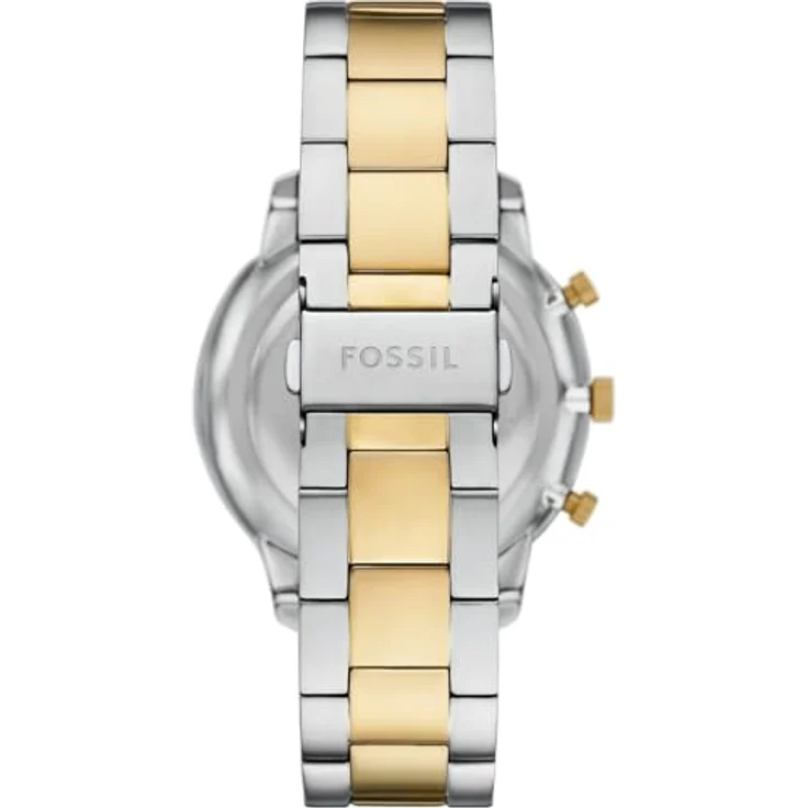 Fossil Herren Analog Quarz Uhr mit Edelstahl Armband FS6112, Silber/Zweifarbig, wasserdicht bis 50m – Bild 3