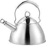 GSW Flötenkessel Mirage 20cm, 18/8 Edelstahl, Silber, 2,5 L Kapazität, für alle Herdarten geeignet