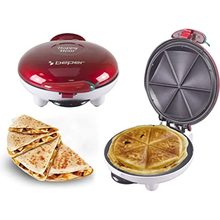 BEPER P101CUD600 Happy Hour Aperitivo Maker-Quesadillas, Panzerotti, süße und herzhafte Knödel in Minutenschnelle zubereiten, Kunststoff
