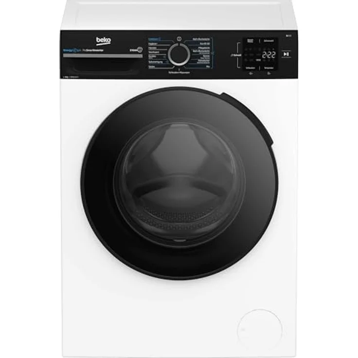 Beko BM3WFU3841R Waschvollautomat, 8 kg, Schleuderwahl 1400 U/min, SteamCure Dampffunktion, allergikergeeignet, AquaWave Schontrommel, Weiß – Bild 1