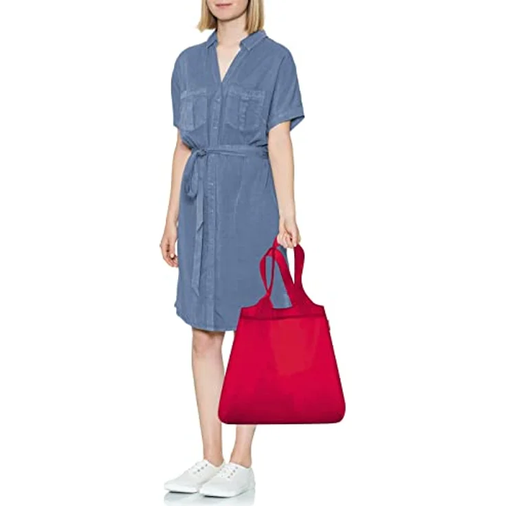 reisenthel Mini Maxi Shopper Einkaufstasche, 43,5 cm, rot, aus 100% Polyester – Bild 5