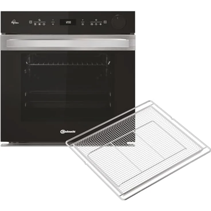 BAUKNECHT Einbaubackofen BIK5S DP8F2 ES, 2-fach Teleskopauszug, Pyrolyse & Hydrolyse, AirFry-Funktion, schwarz – Bild 2