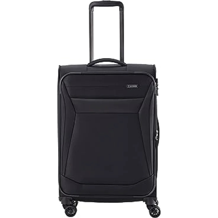 travelite 4-Rad Koffer Größe M Weichschale, Gepäck Serie CHIOS mit Dehnfalte + Kantenschutz, Trolley in zeitloser Optik, 67 cm, 60 - 66 Liter – Bild 2