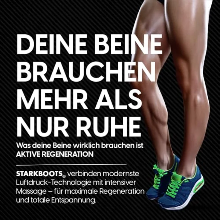 STARKFELD STARKBOOTS Recovery Boots | Lymphdrainage & Beinmassagegerät | 40-200 mmHg | Venenrückfluss & Wassereinlagerungen | Lipödem & straffe Beine | S, Schwarz – Bild 2