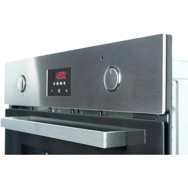 Respekta Backofen autark Einbau Edelstahl Herd Grill Heißluft Timer Ofen Jim 72L, energieeffizient mit Dampfreinigung, schwarz/silber – Bild 2