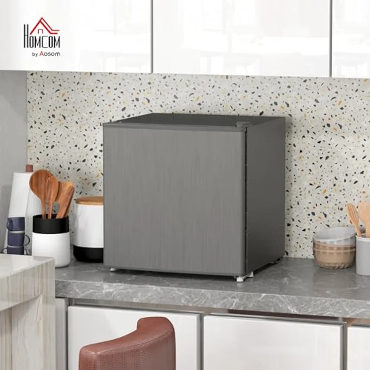 HOMCOM Mini-Gefrierschrank 35L, freistehende Gefrierbox mit 5-stufiger Temperaturregelung -14 bis -24℃, grau – Bild 2