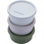 FACKELMANN Snacking-Boxen 3er-Set, runde Vorratsdosen, auslaufsicher, spülmaschinenfest, stapelbar für Saucen und Gewürze